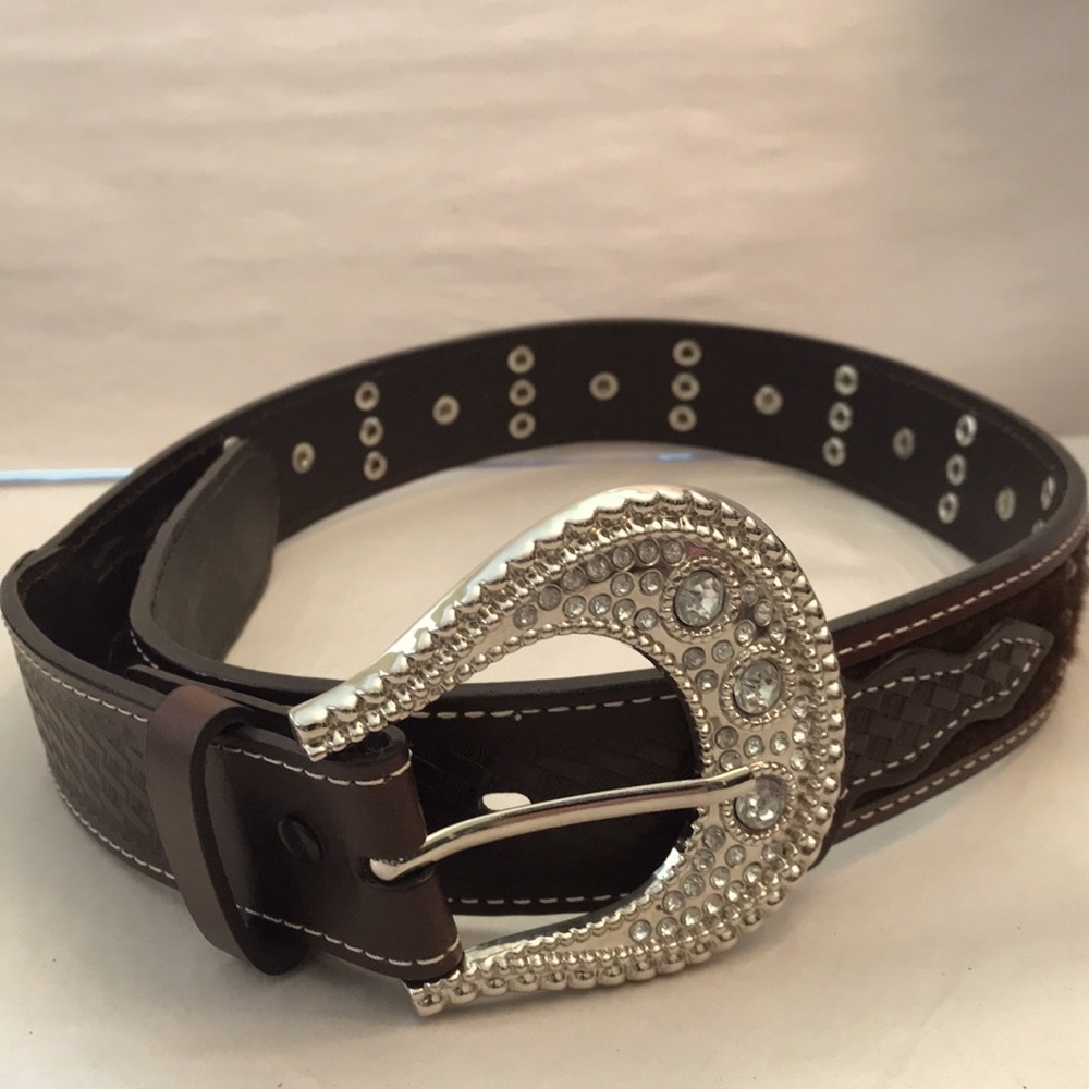 Western Embellished Belt small Leather